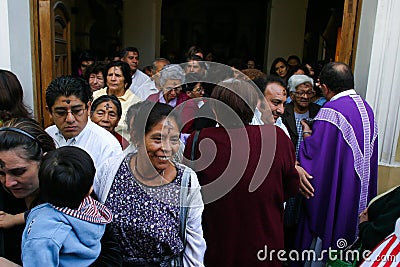 Holy Week in Guatemala: Ash Wednesday, First Day of Lent and the six weeks of penitence before Easter Editorial Stock Photo