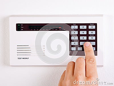 Home alarm system Stock Photo