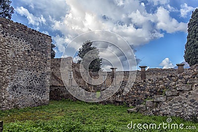 The home of the ancient Roman ruins, part of the UNESCO World Heritage Sites. It is located near Naples Stock Photo