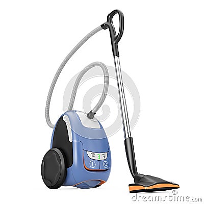 Home Appliance Concept. Modern Vacuum Cleaner. 3d Rendering Stock Photo