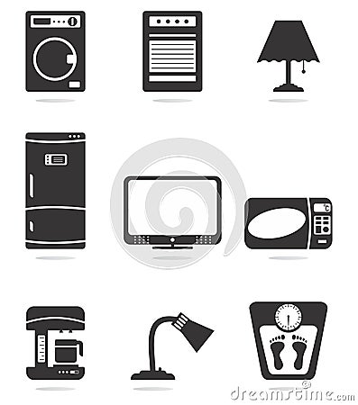 Home appliance icons Vector Illustration