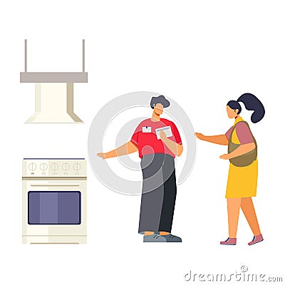 Home Appliance Store Illustration Vector Illustration