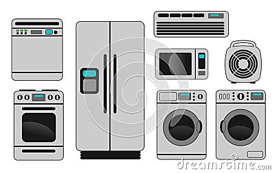 Home appliances Vector Illustration