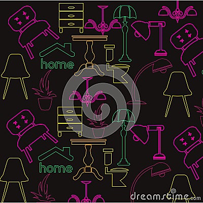 home appliances background. Vector illustration decorative design Vector Illustration