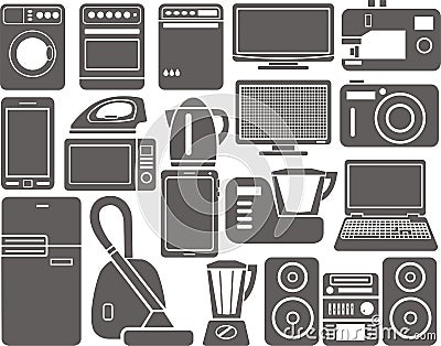 Home appliances Vector Illustration