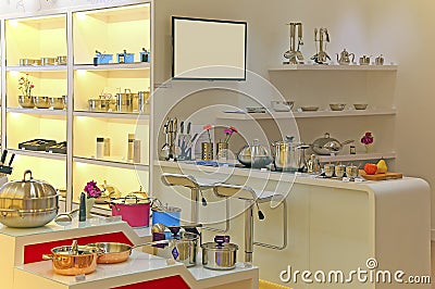 Home appliances store Stock Photo