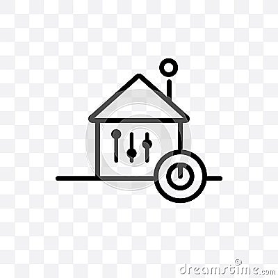 Home automation vector linear icon isolated on transparent background, Home automation transparency concept can be used for web an Vector Illustration