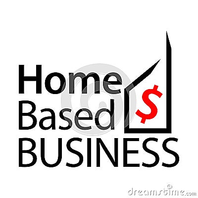 Home Based Business logo design template. Vector Illustration