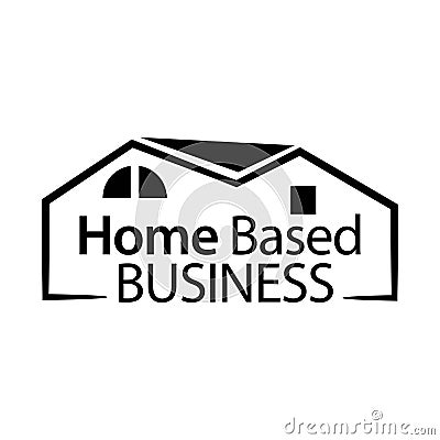 Home Based Business logo design template. Vector Illustration