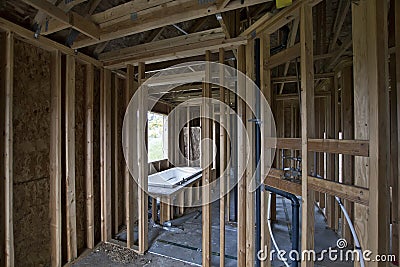 Home Bathroom Construction Stock Photo