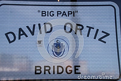 FENWAY PARK, Boston, Ma, BIG PAPI DAVID ORTIZ BRIDGE Editorial Stock Photo