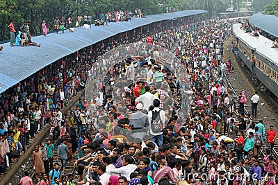 Home bound people last day of Eid-ul-Adha Editorial Stock Photo