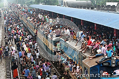 Home bound people last day of Eid-ul-Adha Editorial Stock Photo