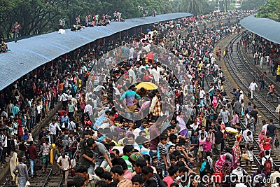 Home bound people last day of Eid-ul-Adha Editorial Stock Photo