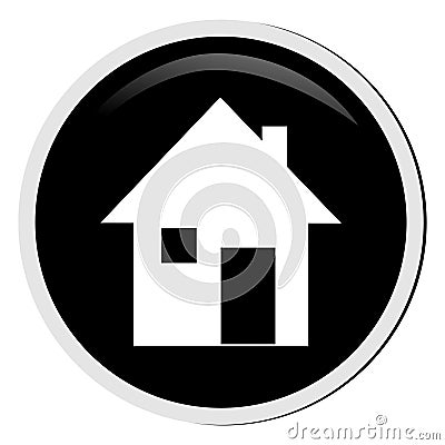 Home button Cartoon Illustration