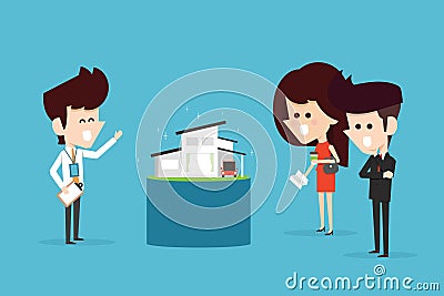 Home buyer Vector Illustration