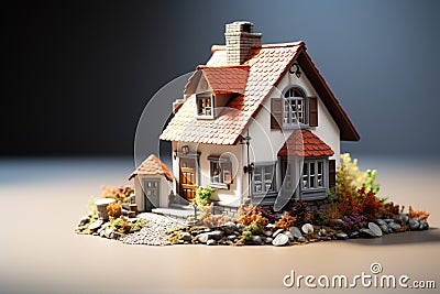 Home buyer seller building Real estate concept search house models Stock Photo