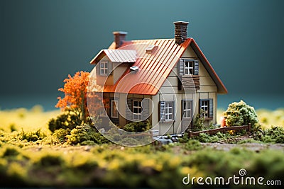 Home buyer seller building Real estate concept search house models Stock Photo