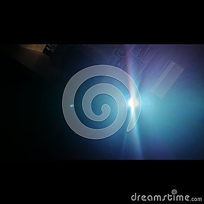 Home cinema beam lightbeam Stock Photo