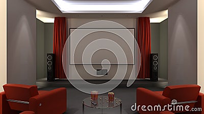 Home Cinema Stock Photo