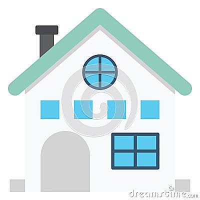Home Color Vector Icon which can easily modify or edit Vector Illustration