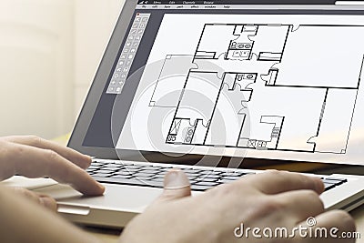 home computing cad Stock Photo