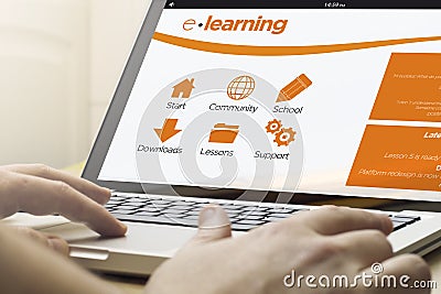 Home computing e-learning Stock Photo
