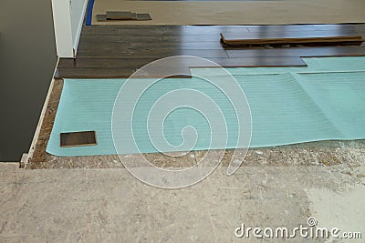 Home Construction, Remodeling, Hardwood Floors, Flooring Stock Photo