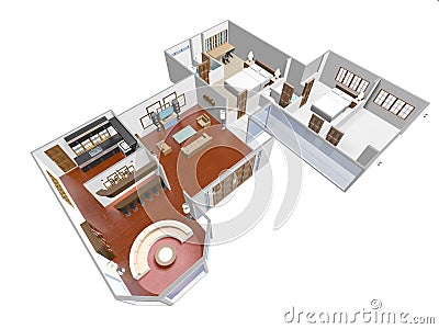 Home 3D Stock Photo