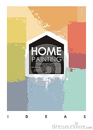 Home decor and painting creative poster Vector Illustration