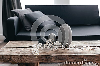 Home decor in scandinavian interior Stock Photo