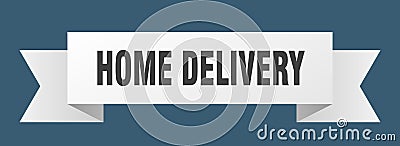 home delivery ribbon. home delivery isolated band sign. Vector Illustration