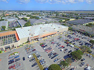 Home Depot aerial photo Editorial Stock Photo