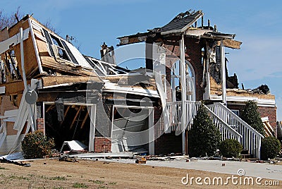 Home Destruction Stock Photo