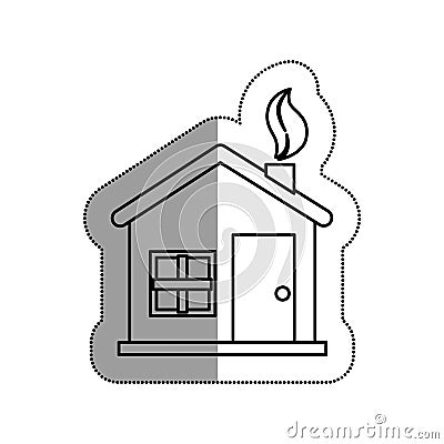 home ecology isolated icon Cartoon Illustration