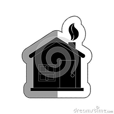 home ecology isolated icon Cartoon Illustration