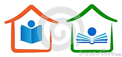 Home education logo Vector Illustration