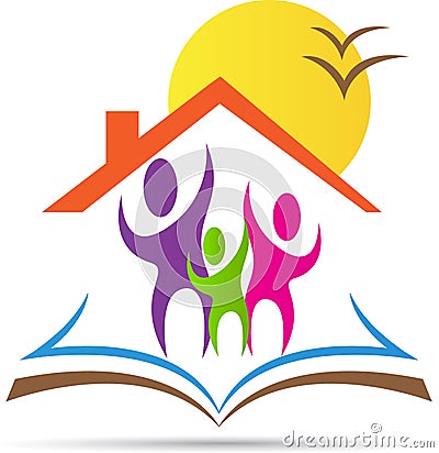 Home for education Vector Illustration