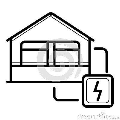 Home electricity icon Cartoon Illustration