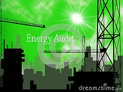 Home Energy Audit Apartments Show Saving Power And Reducing Costs - 3d Illustration Stock Photo