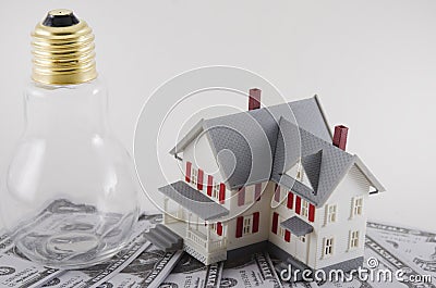 Home Energy Savings Stock Photo