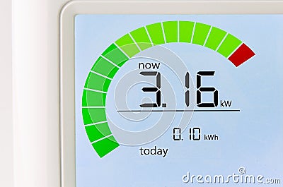 Home energy usage meter Stock Photo