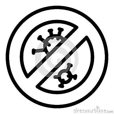 Home family virus protection icon, outline style Stock Photo