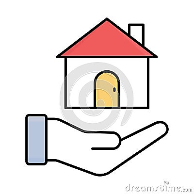 Home fill inside vector icon which can easily modify or edit Vector Illustration