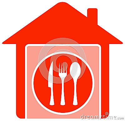 Home food symbol Vector Illustration