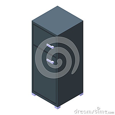 Home fridge icon isometric vector. Store retail Vector Illustration