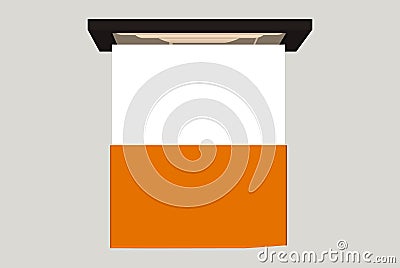 Home furniture - bed. Interior element Bedroom. Vector illustration isolated on background. Vector Illustration