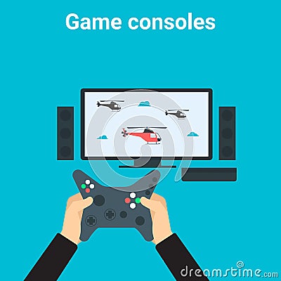 Home gaming Vector Illustration