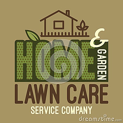 Home and garden lawn care t-shirt Vector Illustration