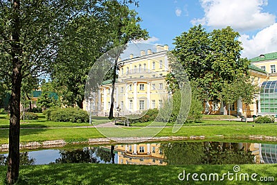 Home garden. Museum - estate Derzhavina. St. Petersburg. Editorial Stock Photo